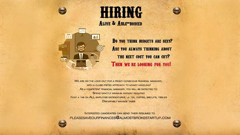 Startup Hiring – Finance Manager Needed!