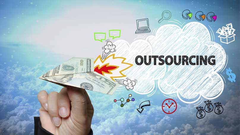 How does outsourcing work help save time and money?